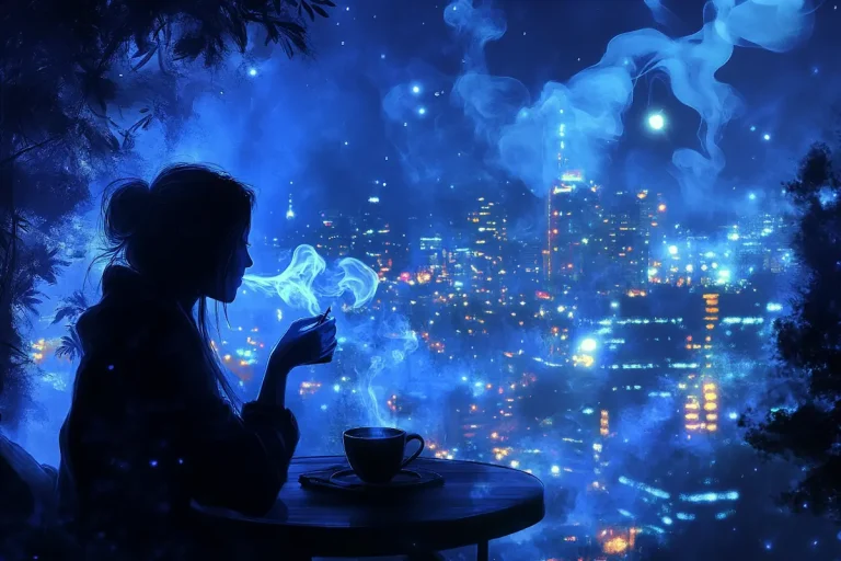 Fumando de noche