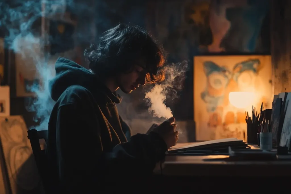 Fumando de noche beneficios
