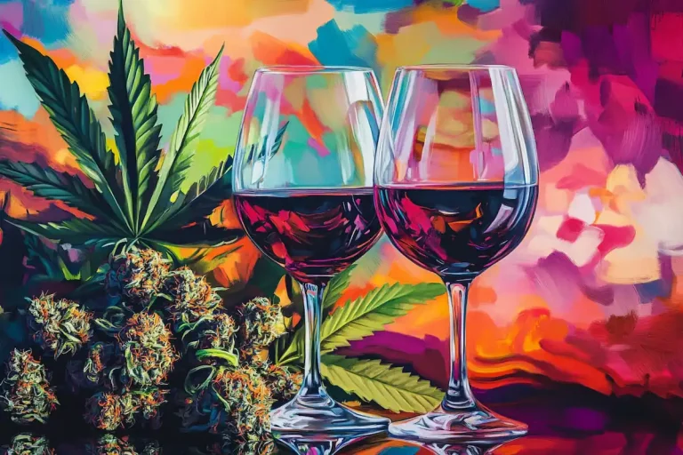 Fumar marihuana y beber vino